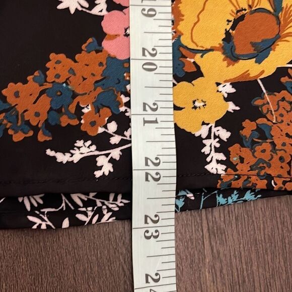 Lily White Womens Floral Bell Sleeve Chiffon‎ Blouse Multicolor Size Medium - Picture 8 of 8